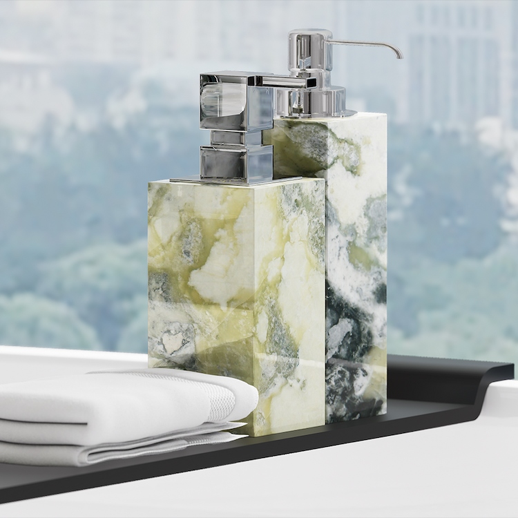 #backlit marble feature wall