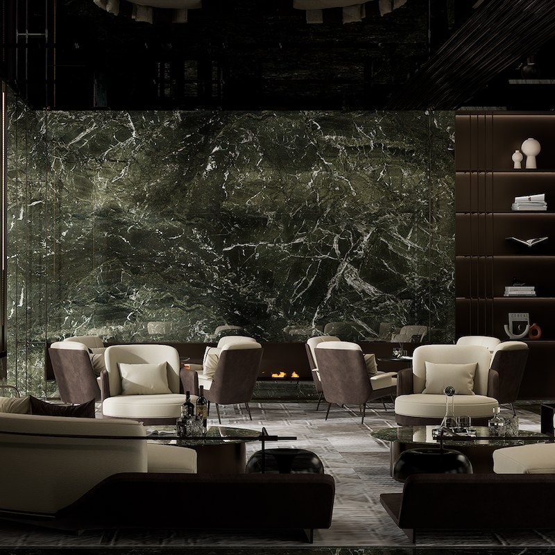 #dark green wall slab